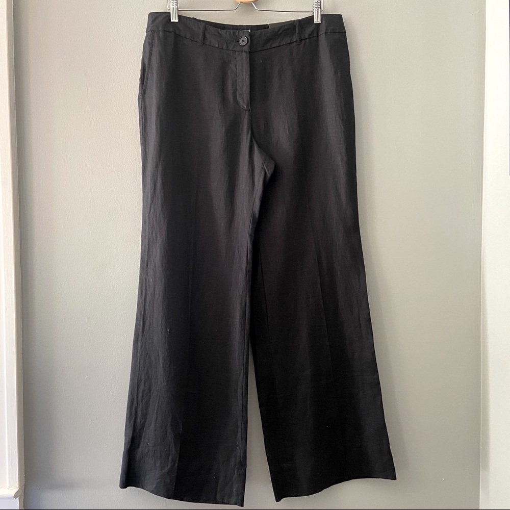 Ann Taylor Loft Julie Wide Leg Linen Pant Size 14